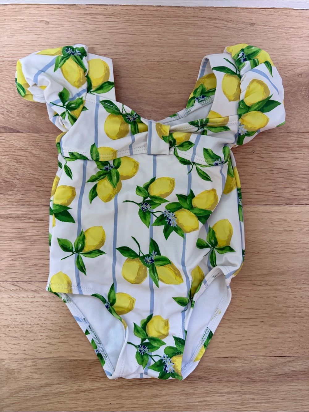 Janie and Jack Yellow Lemon Print One-Piece with Ruffle Straps